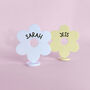 Personalised Flower Shaped Stand Up Place Name, thumbnail 2 of 3