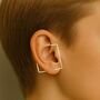 Minimalist Square Sterling Silver Hoop Earrings, thumbnail 2 of 7