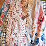 Watercolour Floral Viscose Kaftan With Heavy Cream Fishbone Embroidery, thumbnail 6 of 7