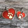 Red And Silver Heart Pet ID Tag, thumbnail 1 of 6