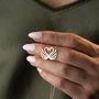 Eternal Love Heart Swans Necklace, thumbnail 3 of 9