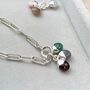 Silver Family Multiple Birthstone Necklace, thumbnail 2 of 11