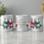Personalised Rhino Love Couple In Christmas Jumpers Mug C, thumbnail 2 of 2