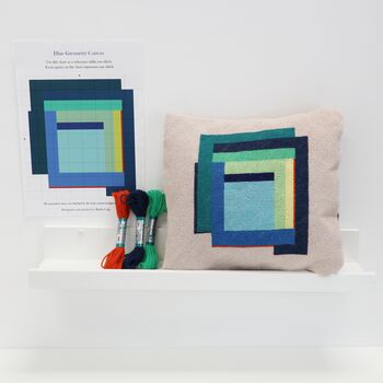 Modern Needlepoint Kit With Hand Painted Canvas, 6 of 8