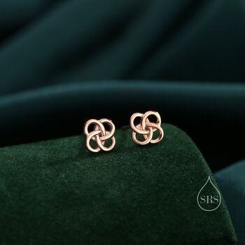 Sterling Silver Celtic Knot Stud Earrings, 6 of 11