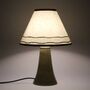 Floral Fabric And Ceramic Table Lamp Brown Leopard Base, thumbnail 5 of 10