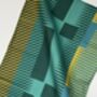 Combed Stripe Tea Towel Turquoise, thumbnail 3 of 4