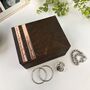 Wooden Cufflink And Watch Box With Copper Message, thumbnail 6 of 9