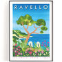 Ravello, Italy Travel Print, Can Be Personalised, thumbnail 1 of 3