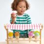 Wooden Scoops And Smiles Ice Cream Set, thumbnail 2 of 4
