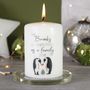 Personalised Penguin First Christmas As A Family Candle, thumbnail 7 of 8