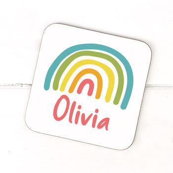 Personalised Rainbow Placemat Set For Children, 2 of 3