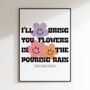 Flowers | Music Poster | Wall Art | A5 A4 A3 | Bold | Typographic | Quote | Print | House Music | Garage, thumbnail 6 of 9