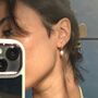 Sparkly Charm Drop Hoop Earrings, thumbnail 4 of 6