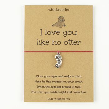 I Love You Like No Otter Wish Bracelet, 3 of 5