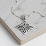 Sterling Silver Witches Knot Necklace, thumbnail 4 of 7