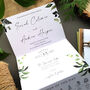 Leafy Wedding Invitation Sample, thumbnail 3 of 8