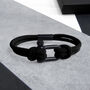 Men's Nautical Double Strand Shackle And Rope Bracelet, thumbnail 1 of 12
