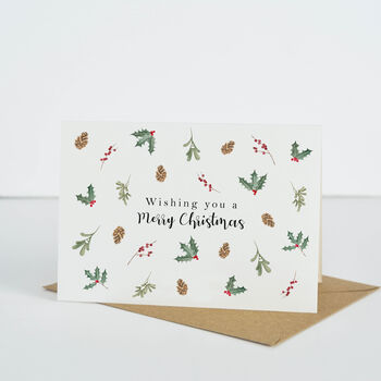 Greenery Christmas Card Pack, 2 of 4
