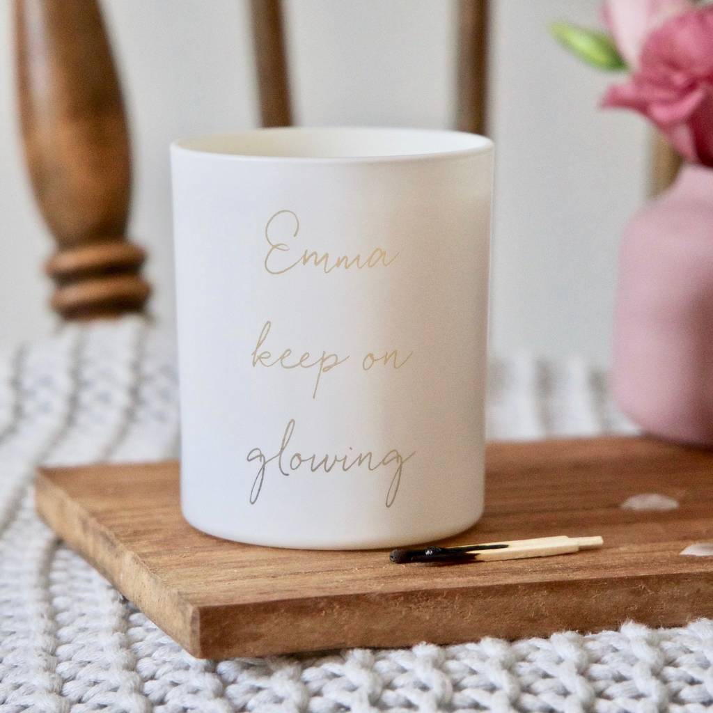 Personalised Keep On Glowing Candle, 1 of 5