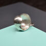 'Hidden Beauty' Abstract Handmade Silver Pearl Ring, thumbnail 1 of 7