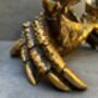 Drunken Crab Wine Bottle Holder Aged Gold Freestanding, thumbnail 9 of 12