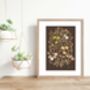 Wild Flowers Art Print, Mocha, thumbnail 1 of 4