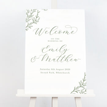 Delicate Foliage 'Florence' Wedding Table Plan, 3 of 4