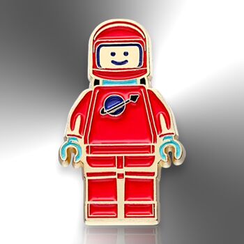 Small Red Astronaut Cosmonaut Enamel Lapel Pin, Spaceman Badge, Astronomy, Science, Space Gift For Kid, Birthday Gift Son, Nephew, Grandson, 3 of 8