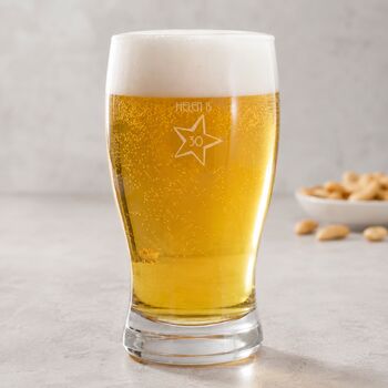 Personalised Engraved Pint Glass For 30th Birthday Gift, 4 of 11