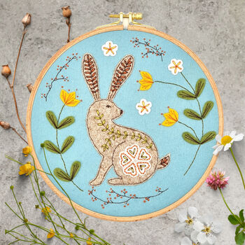 Wild Hare Felt Appliqué Hoop Kit, 7 of 7