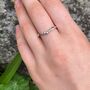 Beaded Fairie Tiara Ring, Shaped Nature Wedding Ring, thumbnail 2 of 7