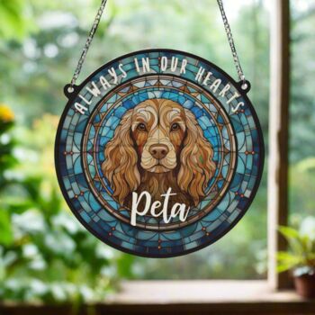 Cocker Spaniel Chocolate Memorial Suncatcher, 5 of 6