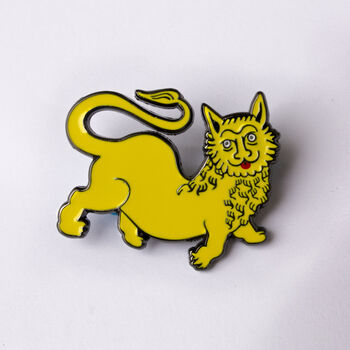 Dumb Medieval Lion Enamel Pin Badge, 3 of 6