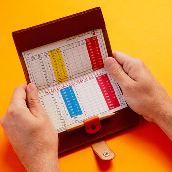 Golf Score Card Leather Wallet Personalised, 2 of 11