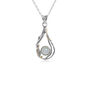 Teardrop Sterling Silver Rainbow Moonstone Pendant, thumbnail 4 of 6