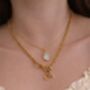 Vintage Toggle Clasp Necklace In 18 K Gold Adjustable Belcher Chain Waterproof Jewellery, thumbnail 4 of 5