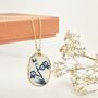Blue And White Floral Handmade Clay Jewellery Set, thumbnail 3 of 5