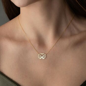 Eternal Love Heart Swans Necklace, 3 of 12