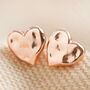 Small Hammered Heart Stud Earrings, thumbnail 5 of 10