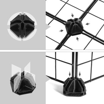 Twelve Cube Wire Grid Storage Shelving Unit, 6 of 9