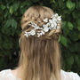 Silver Or Gold Plated Floral Bridal Hair Clip, thumbnail 6 of 10