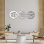 Round Wooden Floral Wall Art Set Modern Home Decor, thumbnail 10 of 10