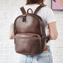 Mens Luxury Personalised Leather Backpack, thumbnail 5 of 8