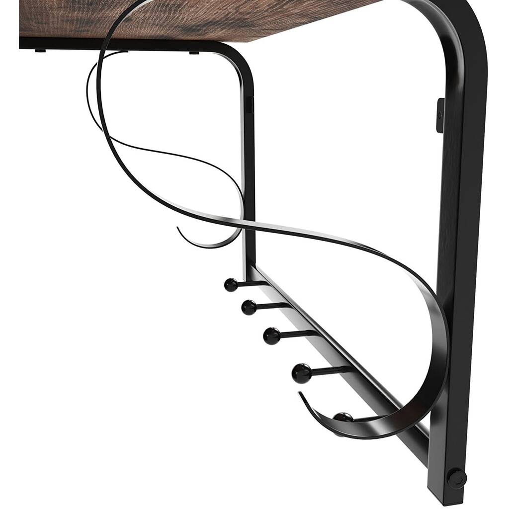 Industrial Coat Rack Floating Shelf With Hook By Momentum