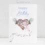 Birthday Angel Butterfly Heart Birthday Card, Not 3D, thumbnail 1 of 12