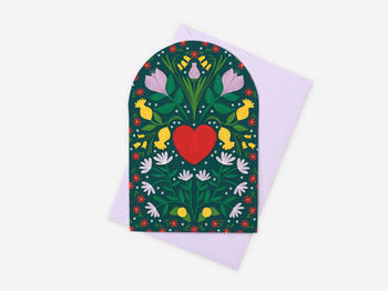 Floral Heart Love Card, 4 of 4