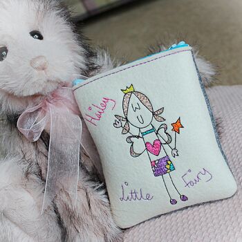 Personalised Embroidered Little Fairy Purse, 3 of 12