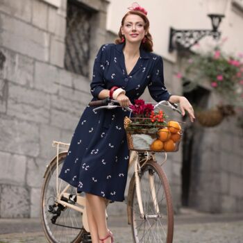 Milly Dress In Tulip Print Vintage 1940s Style, 2 of 2