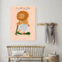 Lion Scooter Wild And Free Nursery Art Print, thumbnail 2 of 3